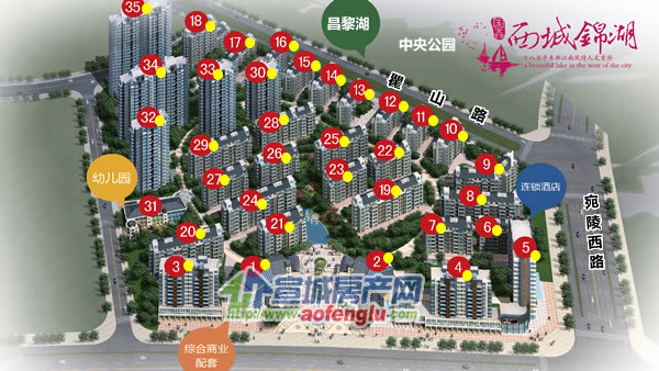 出租国鑫西城锦湖3室1厅1卫105平米1350元/月住宅